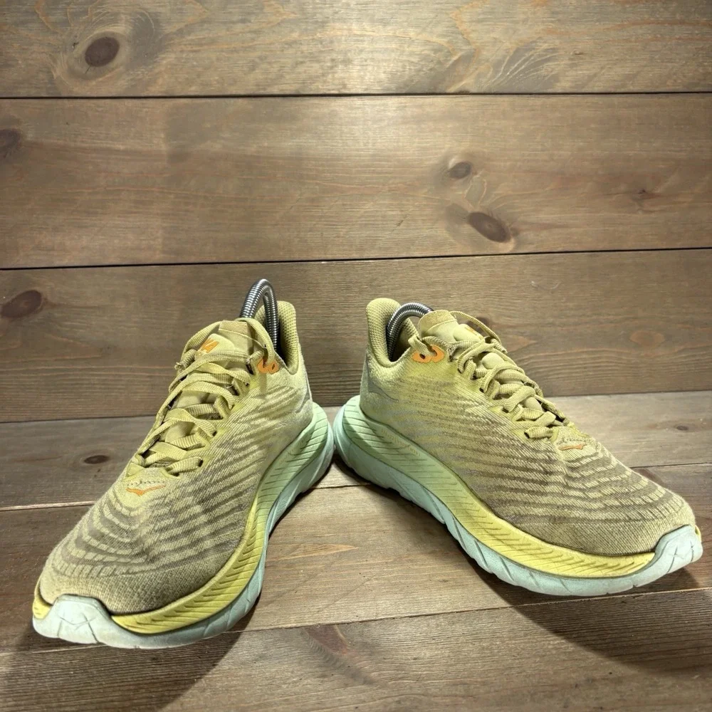 hoka one mach 5 womens size 7 shoes green athletic running sneakers